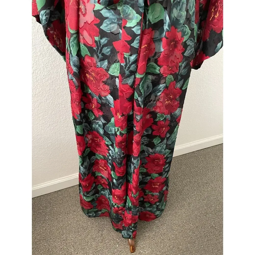 Victoria's Secret Vintage Sleepwear Robe Belted Multicolor Floral